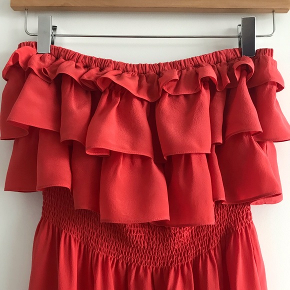 Rebecca Taylor Strapless Silk Dress - Picture 2 of 8